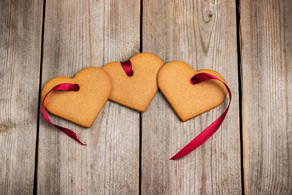 Gingerbread hearts for Valentine Day — Stock Photo, Image