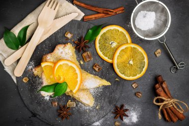 Polenta, Mısır ve limon tereyağı pasta