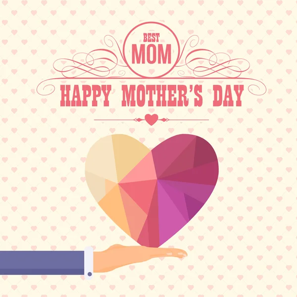 Happy Mother's Day. Anunț și Sărbătoare Mesaj Poster, Flyer — Vector de stoc