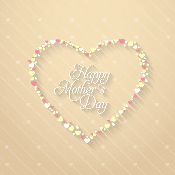 Happy Mother 's Day Vector Design. Анонс и сообщение о праздновании плакат, флаер — стоковый вектор