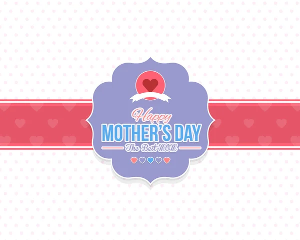 Happy Mother's Day Background Design. Annonce et célébration Message Affiche, modèle de dépliant — Image vectorielle