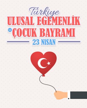 Türkiye Cumhuriyeti Kutlama Kartı ve Tebrik Mesajı Afişi, Dikey Arka Plan- İngilizce 