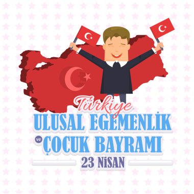 Türkiye Cumhuriyeti 3d Stil Harita Kutlama Kartı ve Tebrik Mesajı Afişi, Arka Plan, Rozetler - İngilizce 