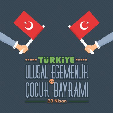 Türkiye Cumhuriyeti Kutlama Kartı ve Tebrik Mesajı Afişi, Özgeçmiş, Rozetler - İngilizce 