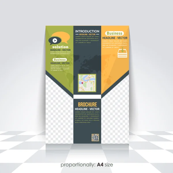 Biznesowe A4 ulotki i broszury. Katalog szablon pokrywa, projekt ulotki firmowe — Wektor stockowy