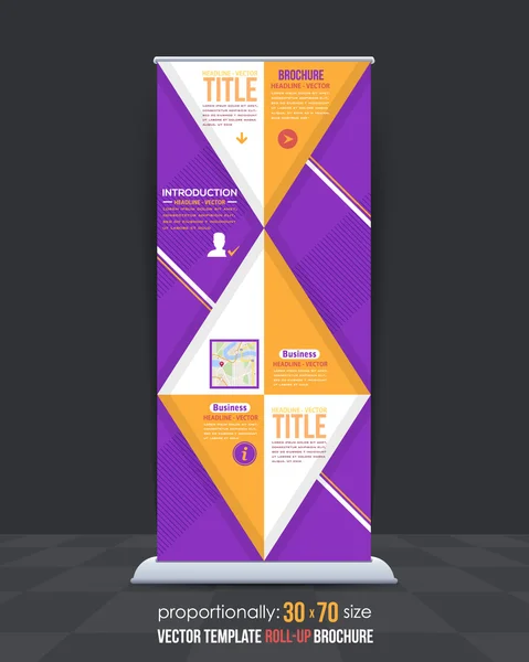 Renkli İş Kavramı Roll-Up Banner, Reklam Vektör Tasarımı — Stok Vektör