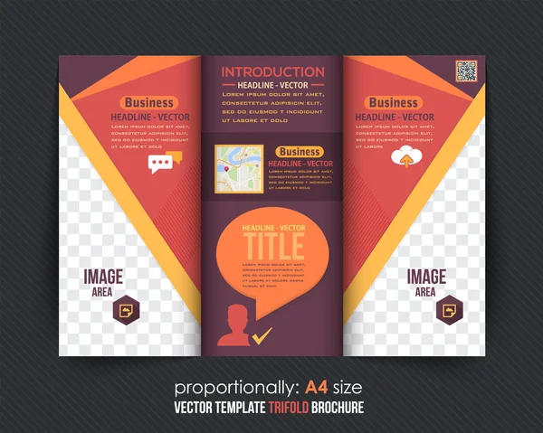 Tri-fold Brochure Design e Catalogo Modello di concetto vettoriale — Vettoriale Stock