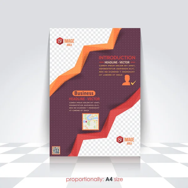 A4 Flyer e Business Concept Brochure Design. Fundo multicolorido, Modelo de capa de catálogo, Modelo de folheto corporativo — Vetor de Stock
