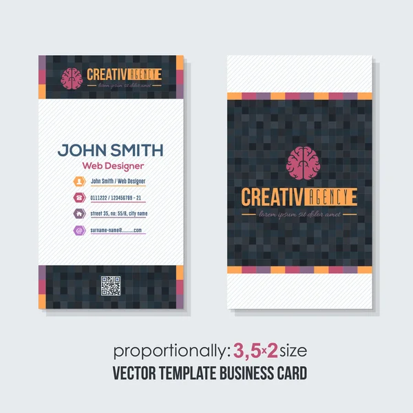 Squares Elements Business Cards Design — Stock Vector