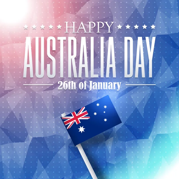 Australia Day Concept Polygonal Background on Australia Flag Design — Stock Vector