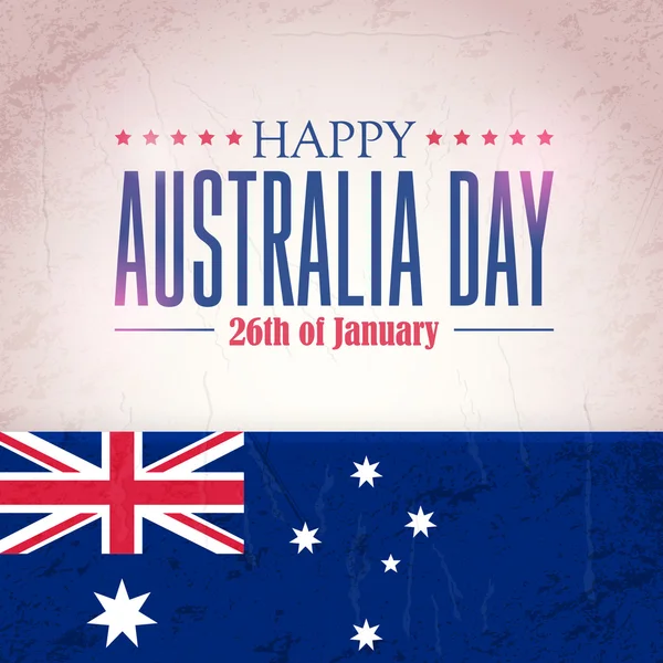 Australia Day Greeting Card Design — Stock Vector