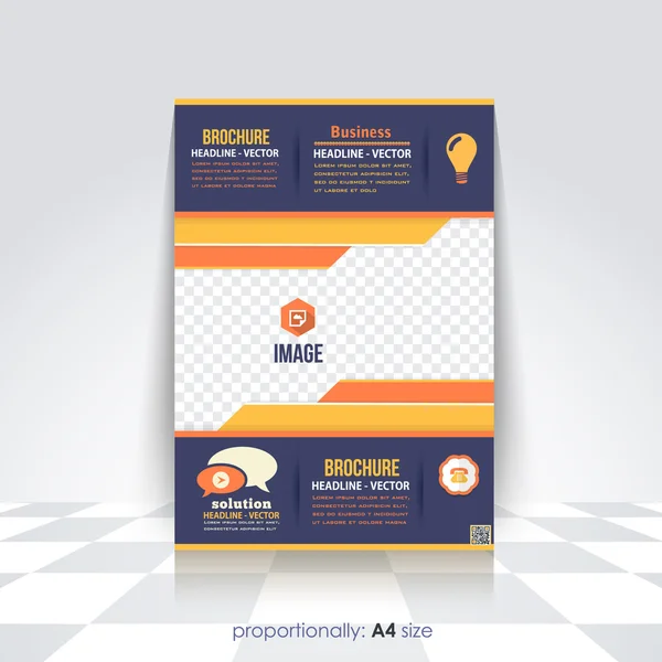 Dépliant et brochure pour les entreprises A4. Modèle de couverture de catalogue, conception de brochure d'entreprise — Image vectorielle