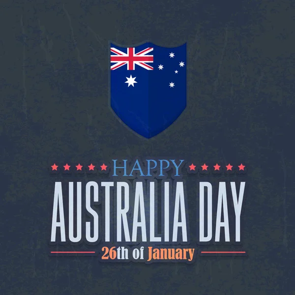 Retro Style Australia Day Theme Background, National Greeting Card — Stock Vector