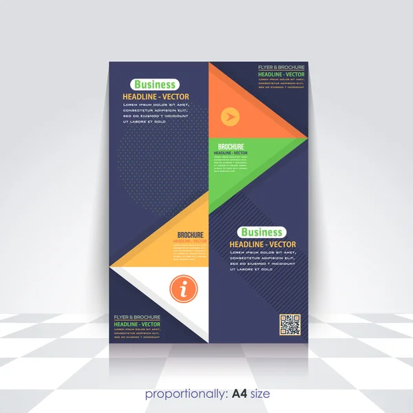 Business a4 Flyer und Broschüre. Katalog-Cover-Vorlage, Corporate Leaflet Design, geometrischer Hintergrund — Stockvektor