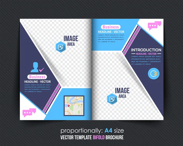 Mulipurpose Bi-fold A4 brochure. Corporate Leaflet, cover ontwerp — Stockvector