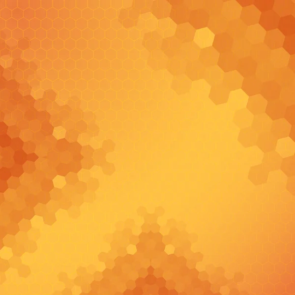 Помаранчевим кольорами полігональних фон і шестигранною візерунком — стоковий вектор