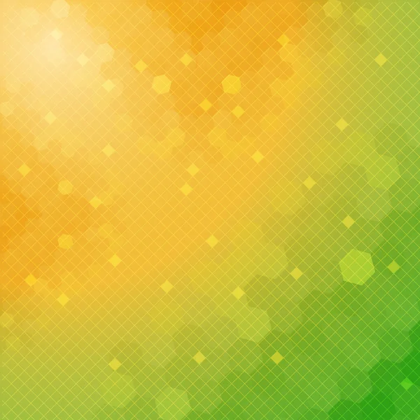 Abstraktní Banner, zelené a oranžové barvy bot jaro téma nízké Poly pozadí návrhu — Stockový vektor