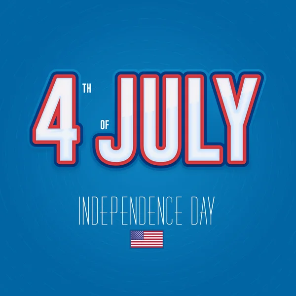 4th of July Happy Independence Day Announcement Celebration Message Poster, Flyer, Card, Background Template — Stock Vector
