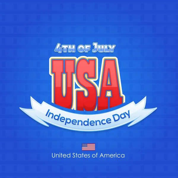 USA Independence Day Announcement Celebration Message Poster, Flyer, Card, Background Vector Design — Stock Vector