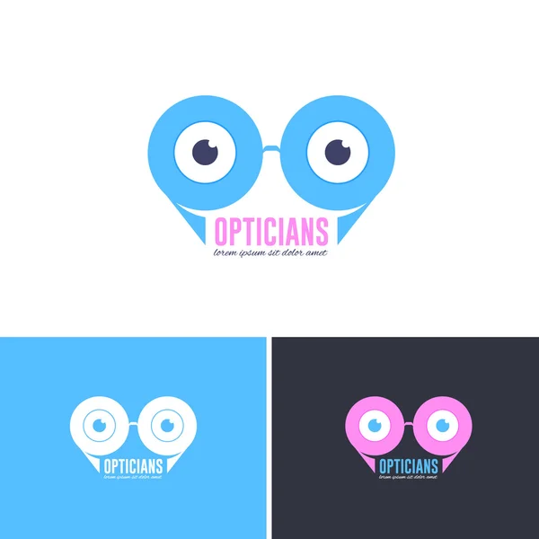 Opticien centrum vector iconen, Logo's, teken, symbool sjabloon — Stockvector