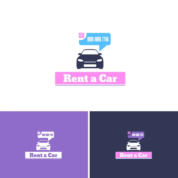 Rent a Car Center Vektorsymbole, Logos, Zeichen, Symbolvorlagen — Stockvektor