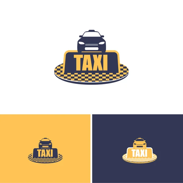 Icônes vectorielles de concept de taxi de couleurs jaunes, logos, signe, modèle de symbole — Image vectorielle