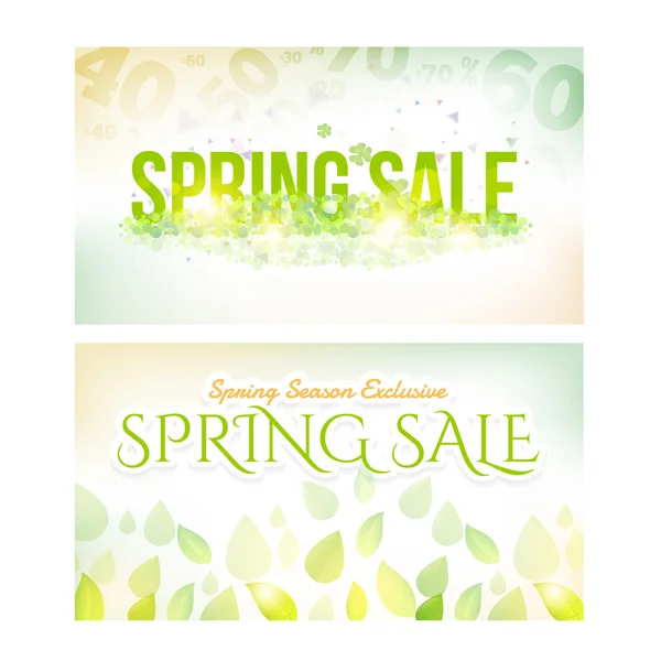 Concepto de venta de primavera Antecedentes publicitarios, Vector Blurred Background Web Banner Design — Vector de stock