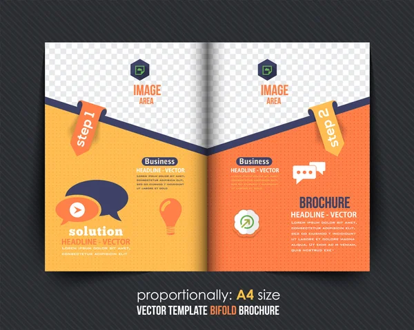 Colorful Multipurpose Bi-Fold Brochure Design. Corporate Leaflet, Cover Template — Stock Vector