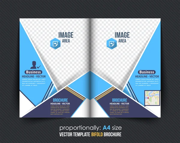 Folleto Bi-Fold A4 multiusos. Folleto corporativo, diseño de portada — Archivo Imágenes Vectoriales