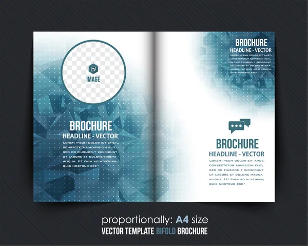 Abstrakter Hintergrund und Business-Doppelfaltprospektdesign. Imagebroschüre, Titelvorlage — Stockvektor