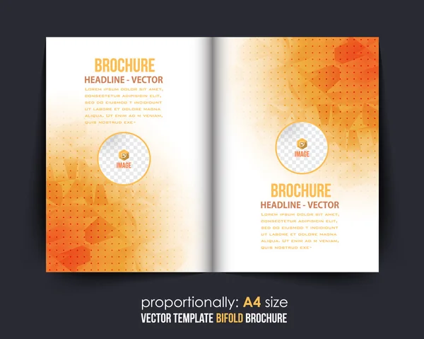 A4 Business Bi-fold brochure. Kleurrijke veelhoekige Corporate Leaflet, cover design — Stockvector