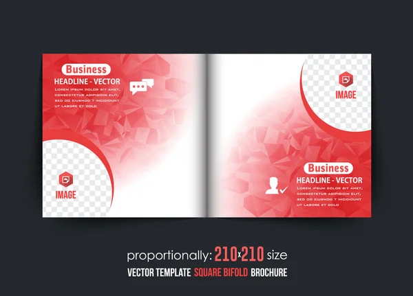 Business Square Bi-fold brochure ontwerp. Corporate Leaflet, omslag sjabloon — Stockvector