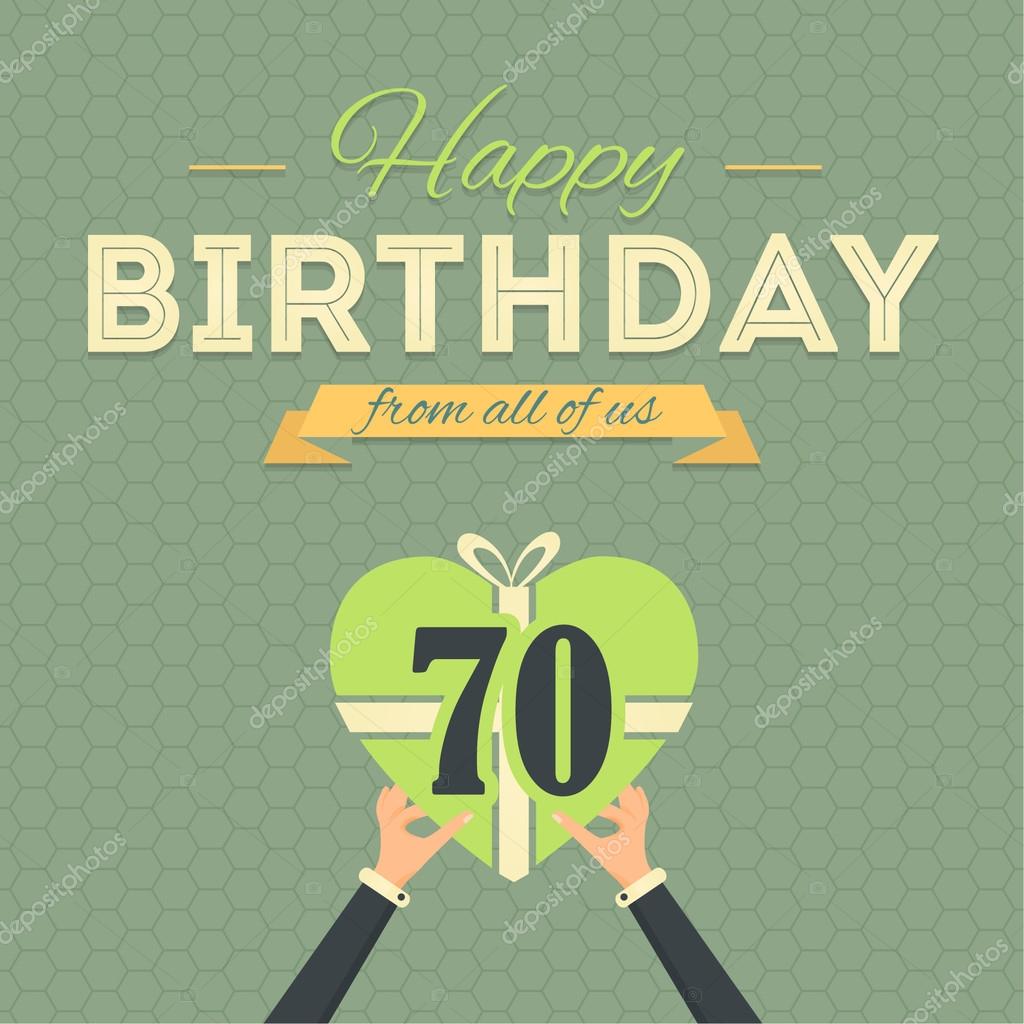 retro colors happy birthday vector design announcement and