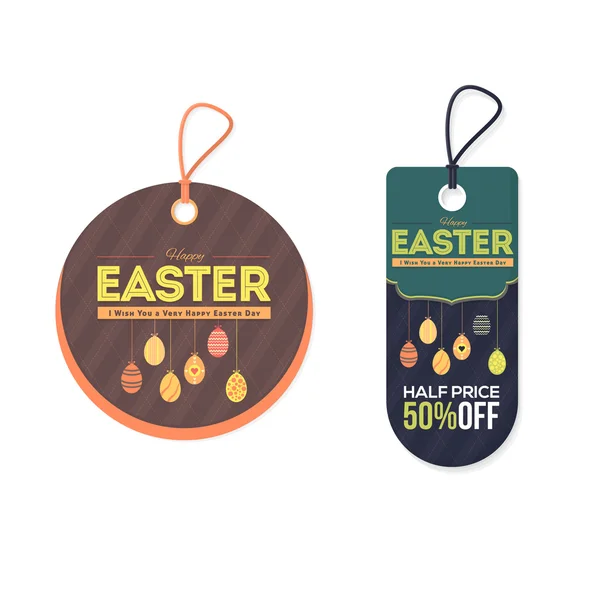 Happy Easter Day Price , Discount Tag Objects, Banner, Label Vector Design Set — Stock Vector