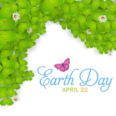 Arka plan bulanık, gerçekçi çiçekler, dünya gün tasarım