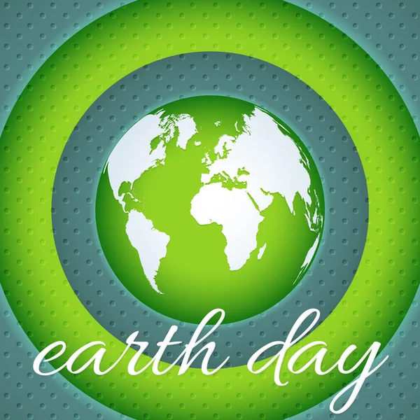 Концепция Всемирного символа Дня Земли, слоистый фон — стоковый вектор