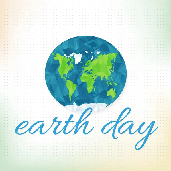 Концепция Дня Земли Полигональный дизайн символов Земли — стоковый вектор