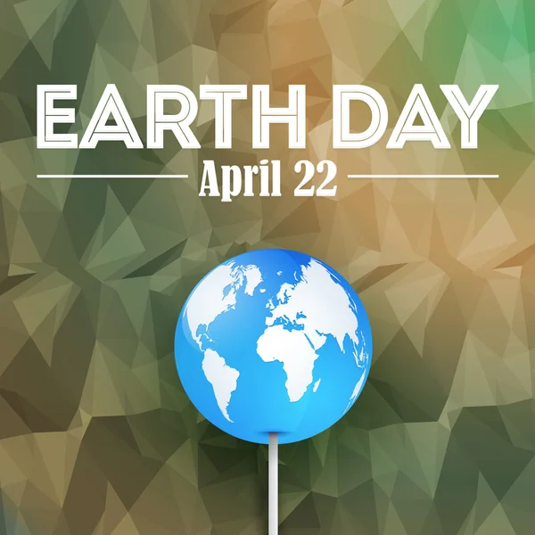 Концепция Всемирного дня символов и Земли 22 апреля Полигональный фон — стоковый вектор