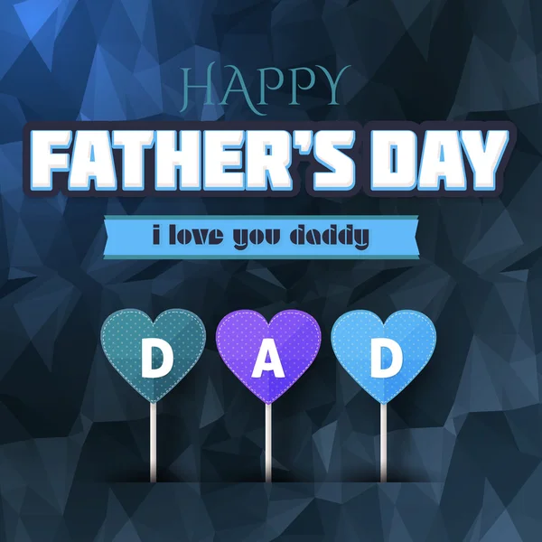 Happy Father's Day Vector Design. Aankondiging en viering bericht Poster, Flyer. — Stockvector