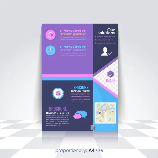 Business A4 stil vektor Flyer design, Katalogomslag, Corporate broschyr mall — Stock vektor