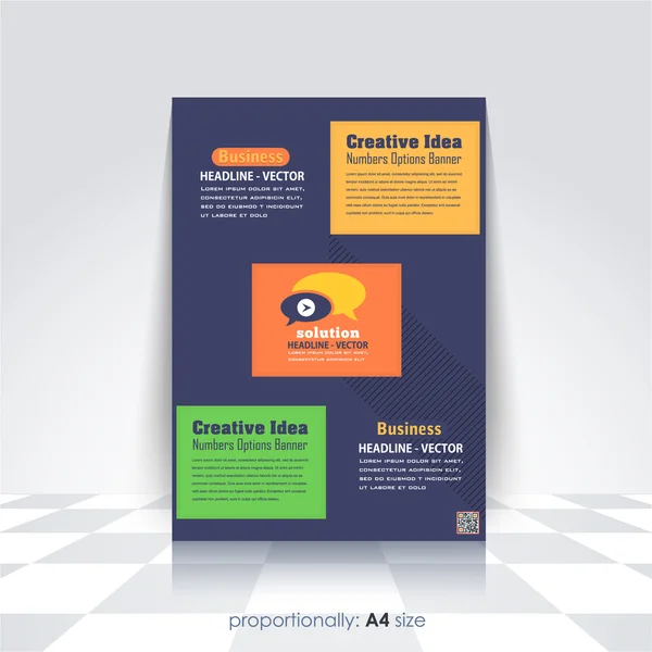 Multipurpose Business Brochure, Catalog Cover, Corporate Leaflet Template — Stock Vector