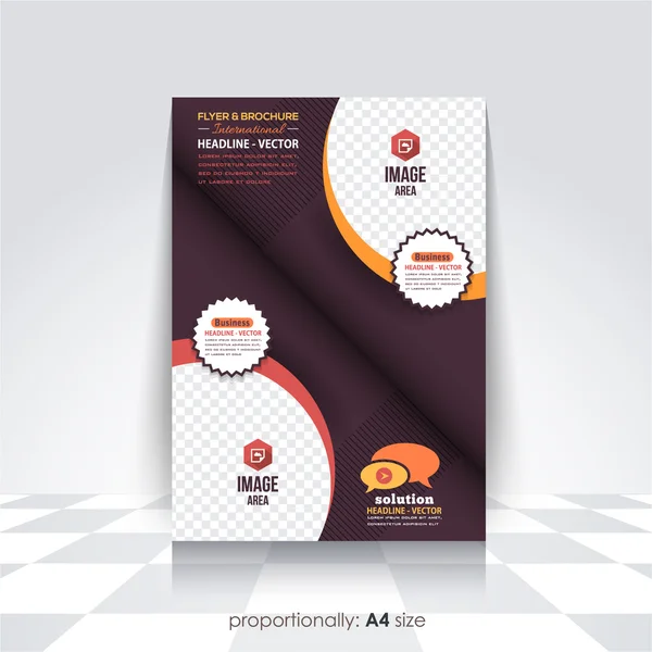 A4 Flyer, Mehrzweck-Business-Broschüre, Katalogcover, Corporate Leaflet-Vorlage — Stockvektor