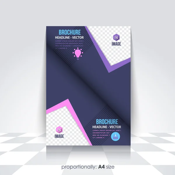 Business a4 Stil Vektor Flyer-Design, Katalogcover, Corporate Leaflet-Vorlage — Stockvektor