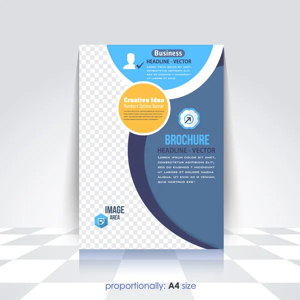 Blue Colors Multipurpose Business Brochure, Catalog Cover, Corporate Leaflet Template - Stok Vektor