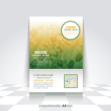 A4 El Ilanı. Kapak Tasarımı, Kurumsal Broşür, Broşür Şablonu