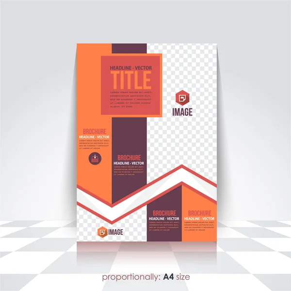 Folheto A4, Brochura de negócios multiúso, Capa de catálogo, Modelo de folheto corporativo — Vetor de Stock