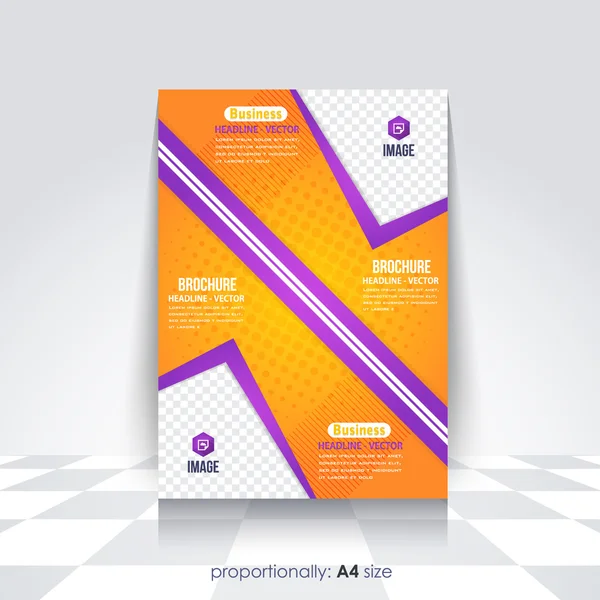 Vivid Colors Business Concept A4 Flyer and Folchure. Plantilla de portada de catálogo, diseño de folleto multicolor corporativo — Vector de stock