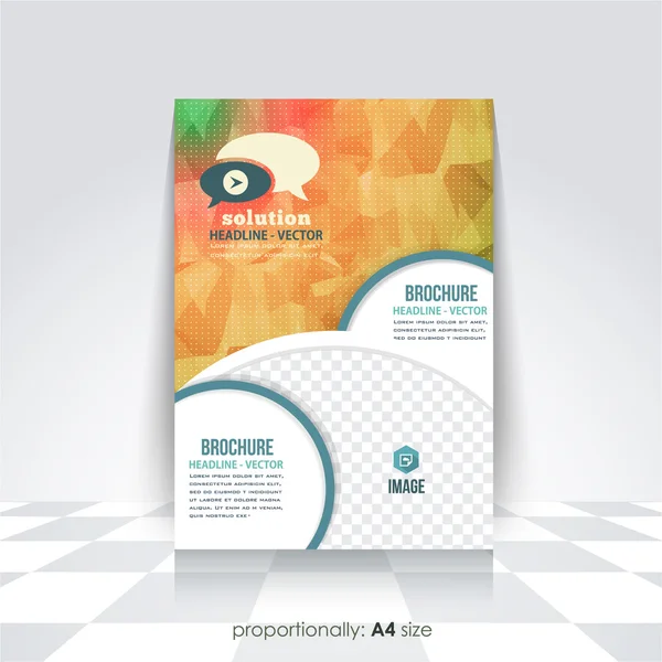 A4 Flyer. Cover Design, Corporate Leaflet, Brochure Template — Stock Vector