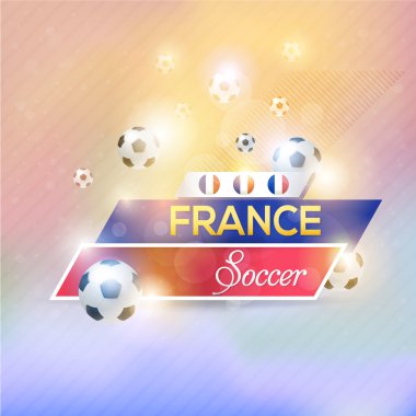 Fransa Futbol Ulusal Tema Banner, Kart, Arka Plan