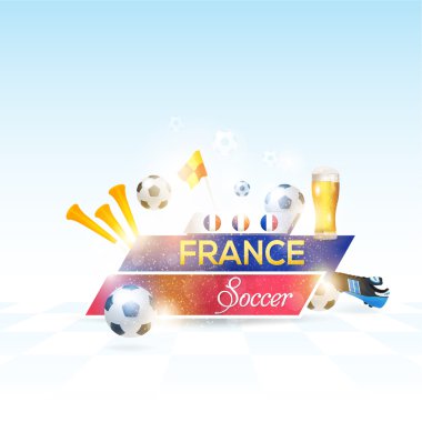 Fransa Futbol Ulusal Tema Banner, Kart, Arka Plan Tasarımı